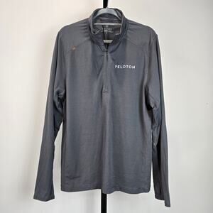 Rhone x Peloton Performance Quarter Zio Athletic Top Shirt Polartec Gray Large‎